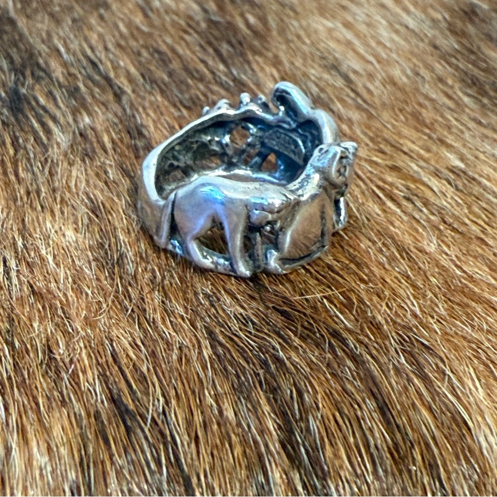 Sterling Silver Cat Ring Size 6 - Picture 2 of 12